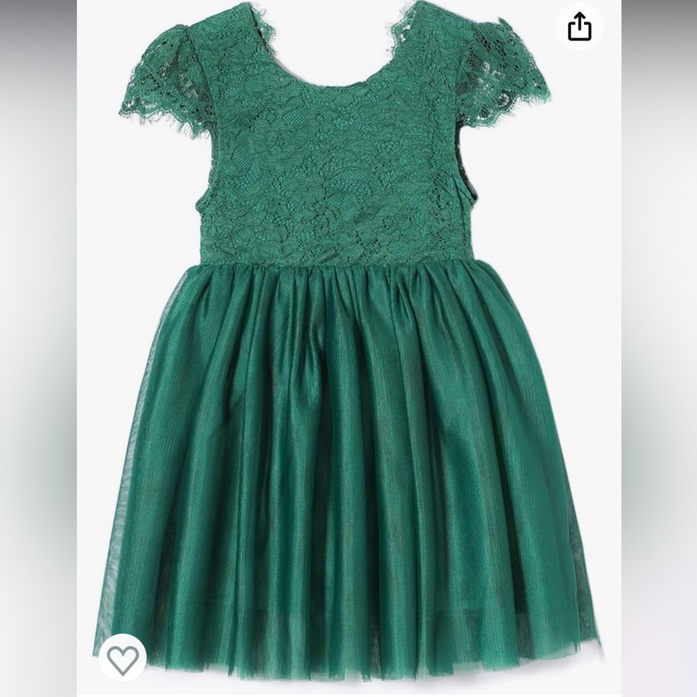 Green chiffon Christmas dress 18-24 months